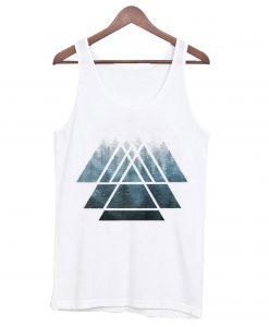 Sacred Geometry Triangles – Misty Forest Tank top