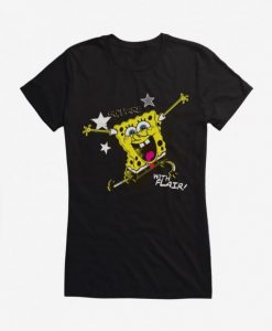 SpongeBob With Flair Girls T-Shirt