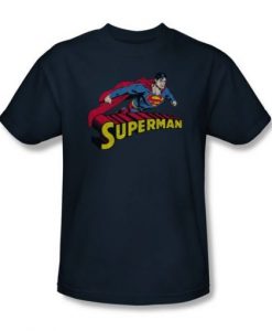 Superman flying over T-shirt