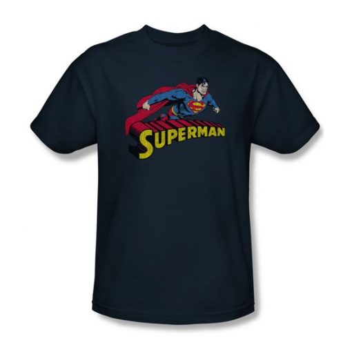 Superman flying over T-shirt