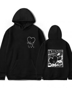 Tata Mang V Jimin Black Hoodie