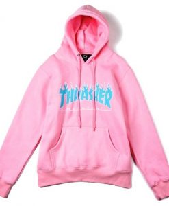 Thrasher Magazine Flame Pink Hoodie