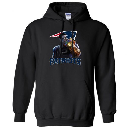 Tom Brady Thanos Tom Brady #12 Thanos Infinity Gauntlet Patriots Hoodie