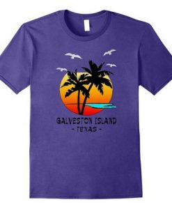Tropical Galveston Island Texas T-Shirt