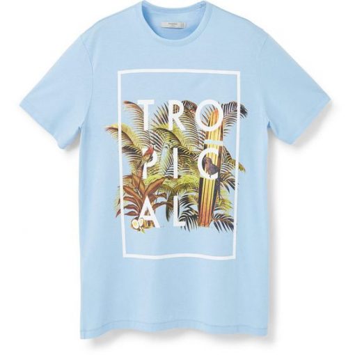 Tropical Palm Print T-Shirt