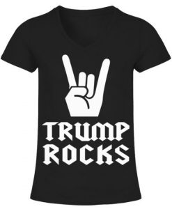 Trump Rocks – V-Ausschnitt T-Shirt