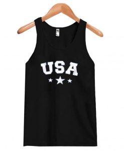 USA Star Letter Graphic Tank-top