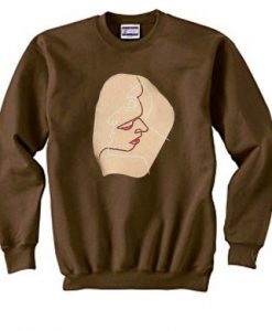 Underlined Face Art Sweatshirt