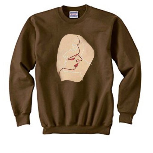 Underlined Face Art Sweatshirt