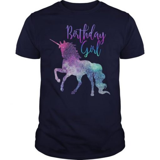 Unicorn Birthday Girl T-Shirt