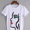 White Graffiti Print T-shirt