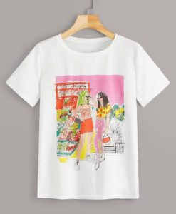 Woman Figure Print Tee T-Shirt