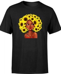 Woman With Sunflower Hair Tshirt