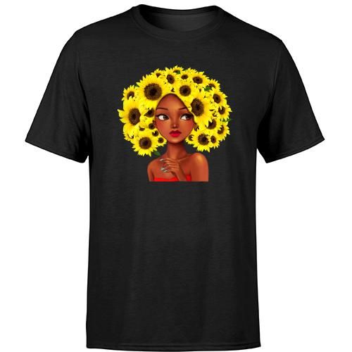 Woman With Sunflower Hair Tshirt