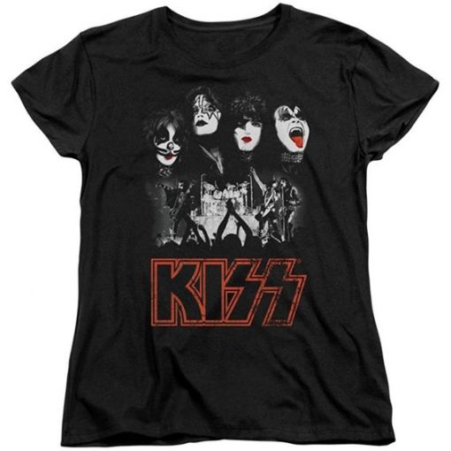 Womans KISS Rock The House Ladies T Shirt