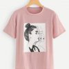 Women Figure Print Tee T-shirt
