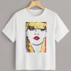 Yellow Figure Print Tee T-Shir