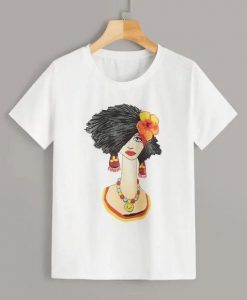 Figure Print Tee shirt