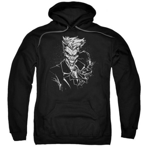 Joker’S Splatter Smile Mens Hoodie