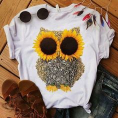 Owl sunflower Shirt