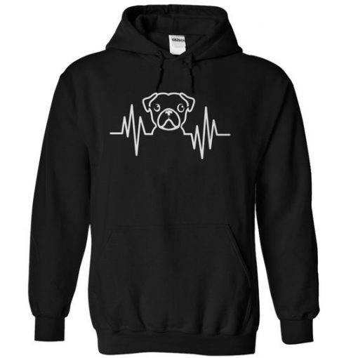 PUG HEARTBEAT HOODIE