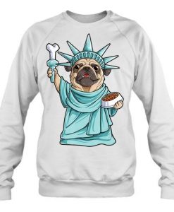 Pug Statue of Liberty Sweatshirt