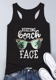 Resting Beach Face Tanktop