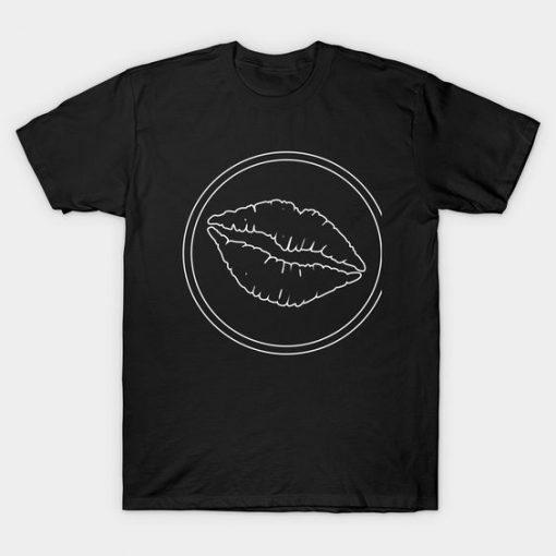 Sexy Kiss Lips Black T-shirt