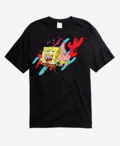 SpongeBob & Patrick Teeth Blk T-Shirt