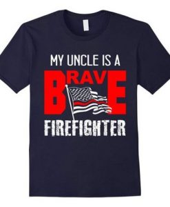 Supporting Firefighter Line Design T-Shirt