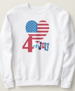 USA Flag Heart Sweatshirt