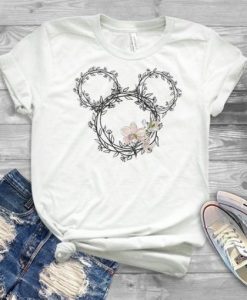 ladies disney Flower T-Shirt