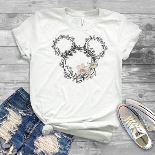 ladies disney Flower T-Shirt