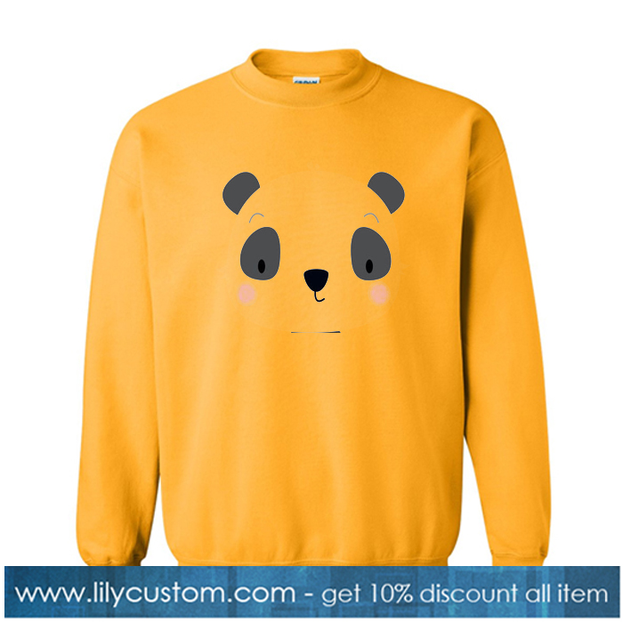 Be Happy Panda Orange Swertshirt