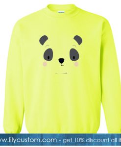 Be Happy Panda Yellow Sweatshirt