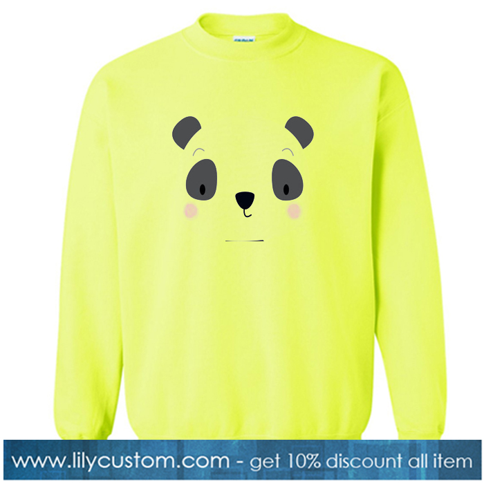 Be Happy Panda Yellow Sweatshirt