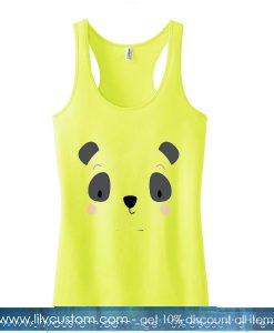 Be Happy Panda Yellow Tank Top