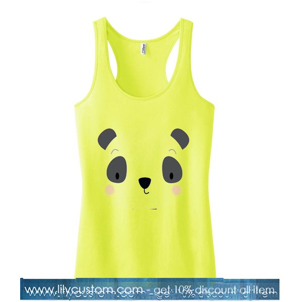 Be Happy Panda Yellow Tank Top