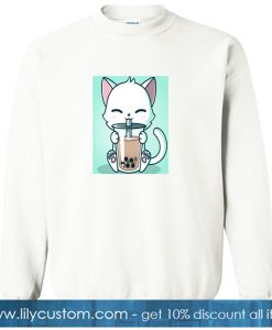 Boba Cat Funny sweatshirt