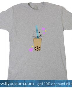 Boba Cat Grey T-SHIRT