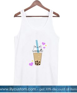 Boba Cat White TANK TOP