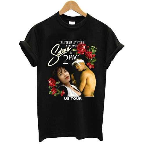 California Love Tour Selena Tupac T shirt NA