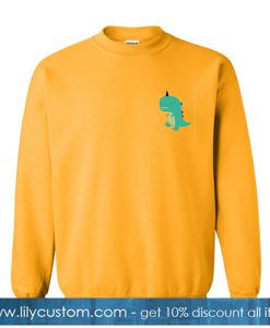 DInocorn Orange Sweatshirt