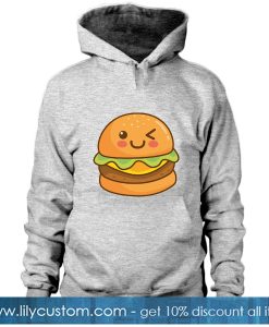 Hamburger Clipart Burger Grey HOODIE