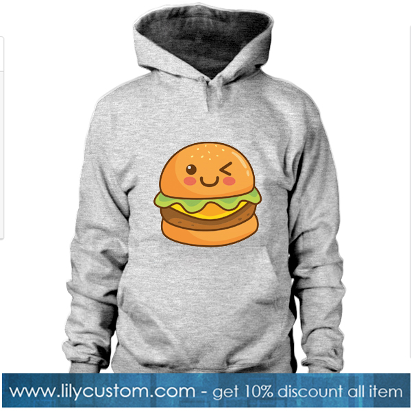 Hamburger Clipart Burger Grey HOODIE
