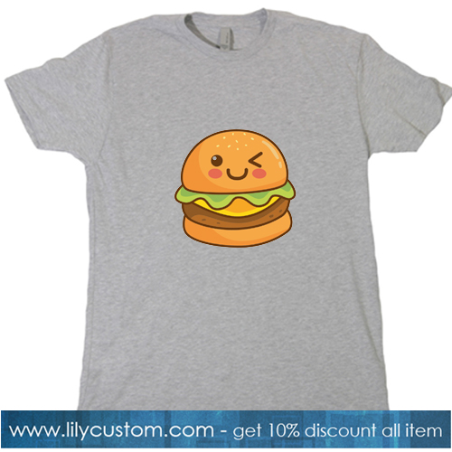 Hamburger Clipart Burger Grey T-SHIRT