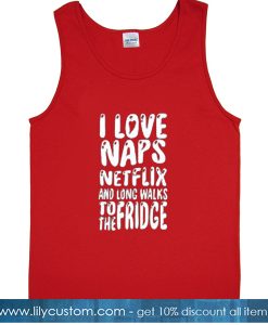 I Love Nap Red Tank Top