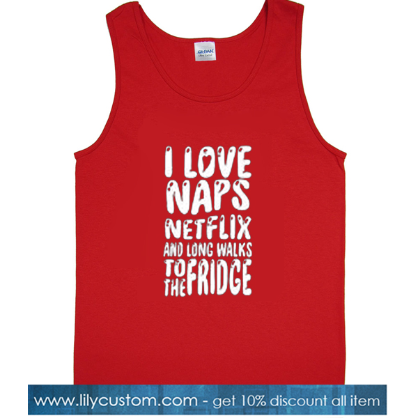 I Love Nap Red Tank Top