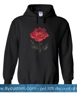 Red Rose Flower Hoodie