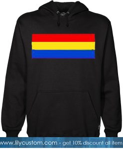 Red Yellow Blue Striped Hoodie